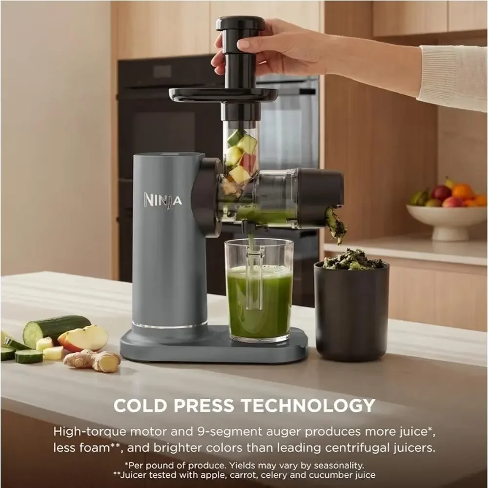 Ninja NeverClog Cold Press Juicer, Slow Masticating, XL 24 oz. Jug, 150W, JC151